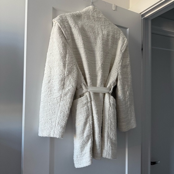 IRO Paris cream cotton tweed boucle belted Ankyl jacket - size FR 36 (US 6) - Picture 8 of 12